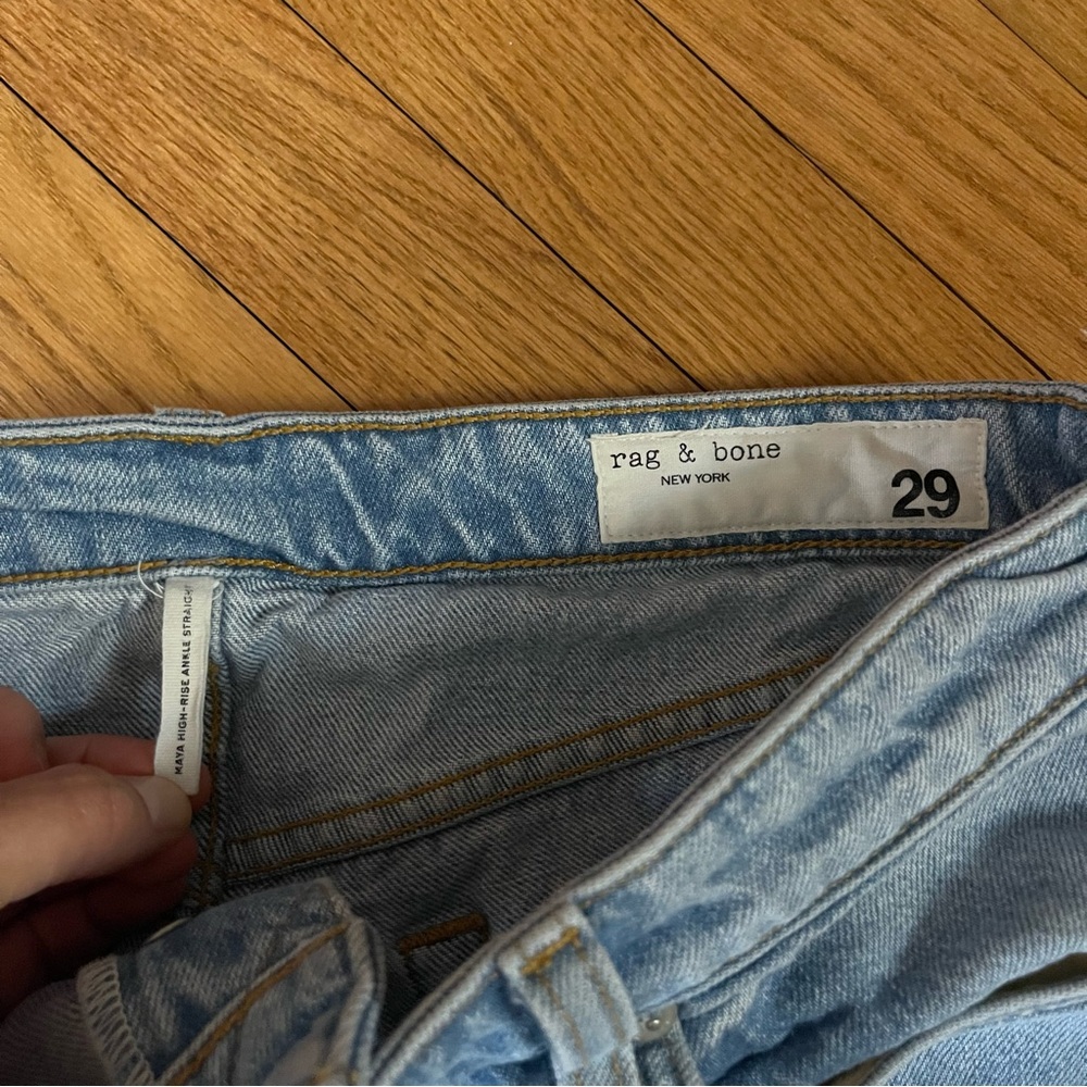 Rag & Bone Maya Highrise Ankle Straight Jeans Color Hardwick Size 29 - Picture 10 of 11